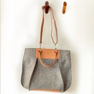 Graf Lantz grey merino wool felt Frankie Tote
